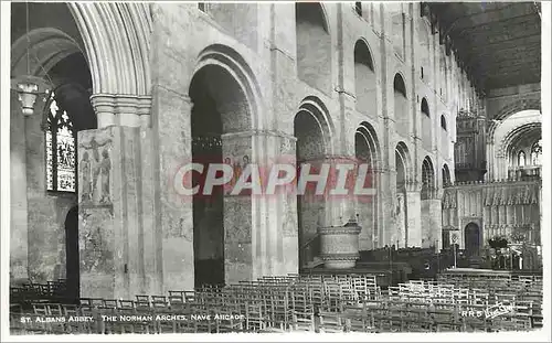 Cartes postales moderne St Albans Abbey The Norman Arches Nave Arcade