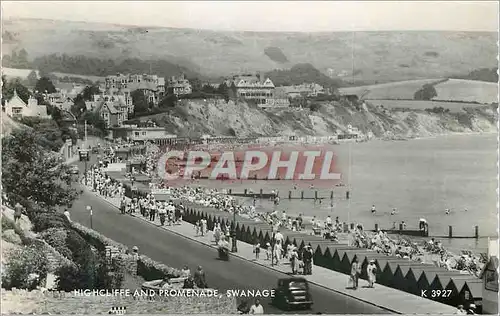 Cartes postales moderne Highcliffe and promenade Swanage