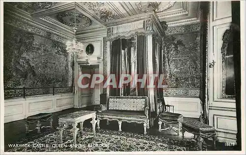 Cartes postales moderne Warwick Castle Queen Annes bedroom