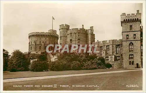 Moderne Karte Round Tower and Edward III Tower Windsor Castle