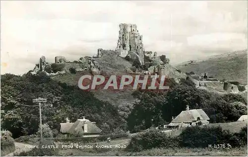 Cartes postales moderne Corfe Castle from church Knowle Road
