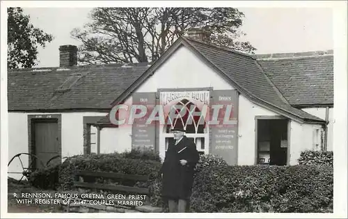 Cartes postales moderne R Rennison Famous Gretna Green Priest with register couples married