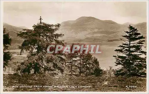 Moderne Karte Ben Lomond from above Balloch Loch Lomond