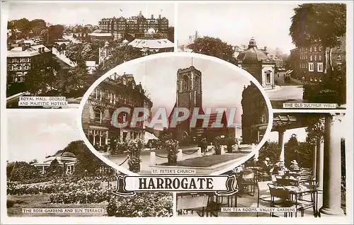 Cartes postales moderne Royal Hall George and Majestic Hotels The Old Sulphur well The Rose Gardens and Sun Terrace Sun