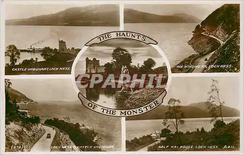 Cartes postales moderne Castle Urquhart Loch Ness The Winding Road Loch Ness The Haunts of the Monster