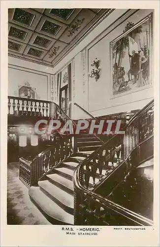 Cartes postales moderne RMS Homeric Main staircase Bateau