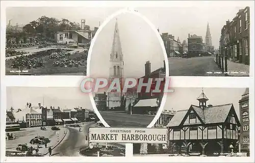 Moderne Karte Greetings from Market Harborough