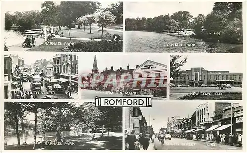 Cartes postales moderne Raphael Park South Street Romford Market New Town Hall Romford