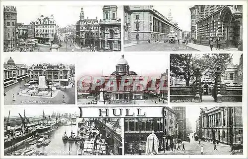 Cartes postales moderne Victoria Square Guild Hall Paragon Square City Hall Wilberforce House Hull