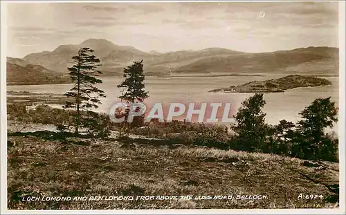 Moderne Karte Loch Lomond and Ben Lomond from above the Luss Road Balloch