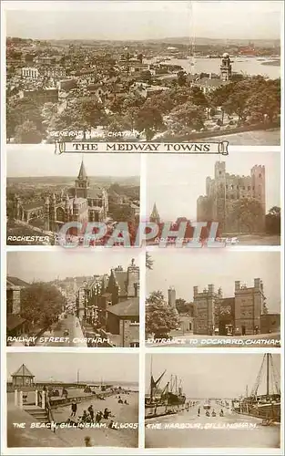 Cartes postales moderne The Medway Towns Rochester Cathedral Rochester Castle Railway Street Chatham Entrance to Dockhar