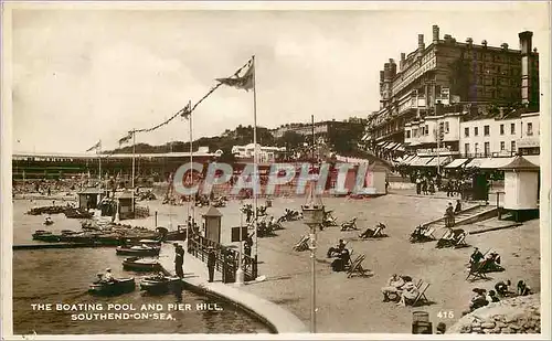 Moderne Karte The boating pool and pier hill Southend on sea