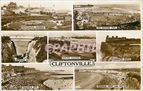 Cartes postales moderne Ornamental Gardens The Bathing Pool Newgate Gap Winter gardens Kingsgate castle Walpole Bay Fore