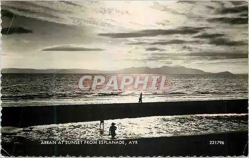 Moderne Karte Arran at sunset from Esplanade AYR