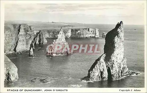 Moderne Karte Stacks of Duncansby John O Groats