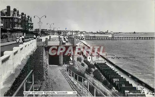 Moderne Karte Upper and lower esplanade Lowestoft