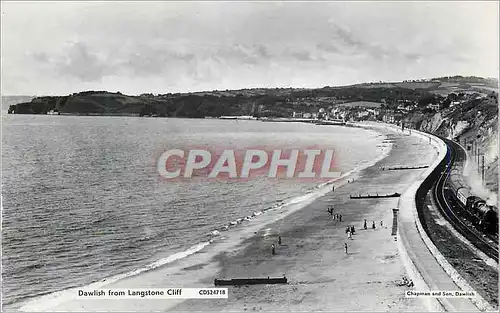 Moderne Karte Dawlish from Langstone Cliff Train