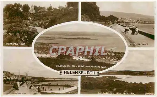 Cartes postales moderne Hermitage park West Esplanade Paddling pool The Gareloch from above Rhu  Helensburgh
