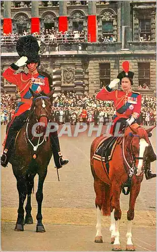 Moderne Karte HM Queen Elziabeth II The Duke of Edinburgh