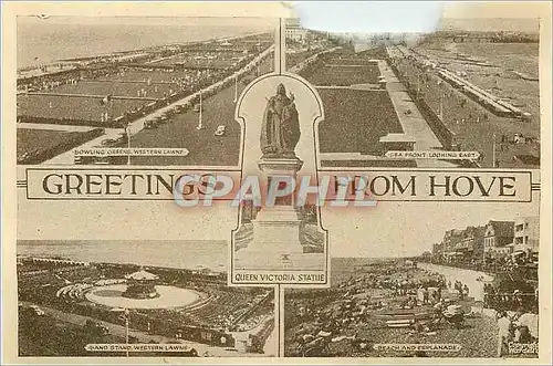 Cartes postales moderne Greetings from Hove Queen Victoria Statue