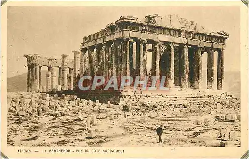 Cartes postales Athenes le Parthenon Vue du Cote Nord Ouest