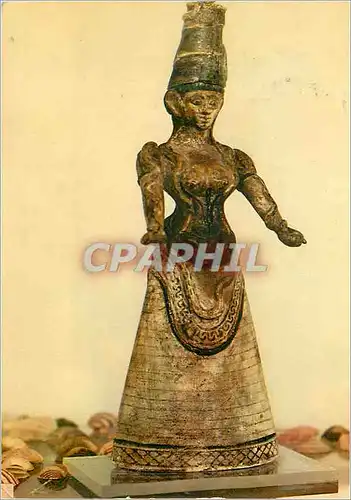 Cartes postales moderne Heraclion (Musee) la plus grande Deesse des Serpents