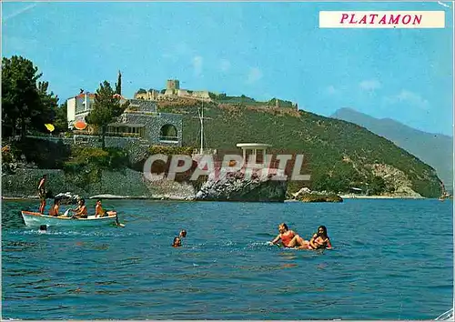 Cartes postales moderne Platamon Vue vers la Forteresse