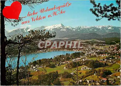 Moderne Karte Kur und Badeort Velden am Worther See Austria