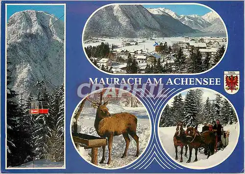 Moderne Karte Maurach am Achensee WinterguBe aus Maurach am Achensee Tirol