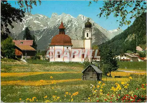 Cartes postales moderne Seefeld Tirol Seekirchl ceg Karwendelspitze
