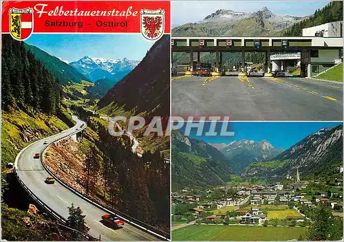 Moderne Karte Felbertauernstrabe Schneliste Nord Sud verbindung Salzburg Osttirol