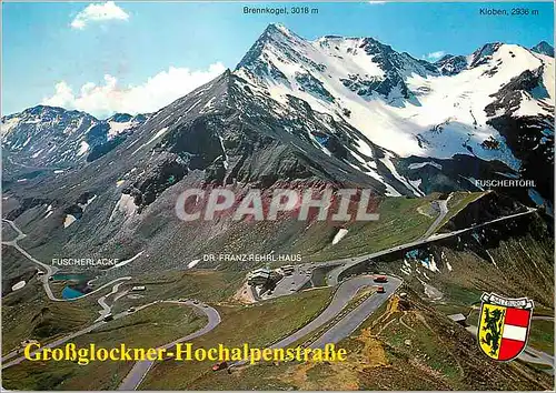 Moderne Karte Grobglockner Hochalpenstrabe