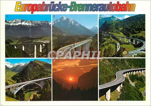 Moderne Karte Grusse von der Brennerautobahn