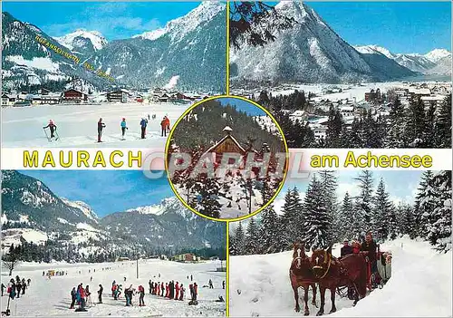 Moderne Karte Wintersportzentrum Maurach am Achensee 940m Tirol