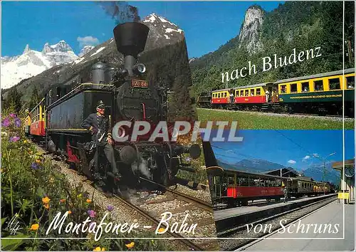 Moderne Karte Montafonerbahn von Schruns nach Bludenz Vorarlberg Osterreich Train