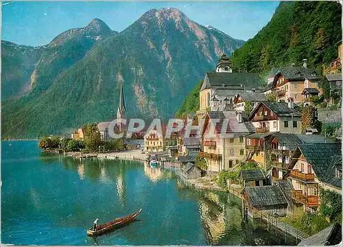 Cartes postales moderne Perlen aus dem Salzkammergut Hallstatt Hintergrund Hirlaz