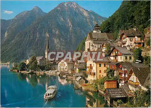 Moderne Karte Bezauberndes Salzkammergut Hallstatt