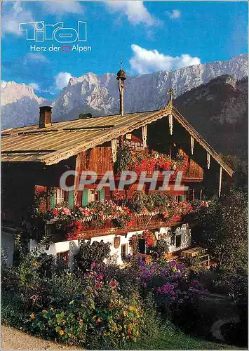 Moderne Karte Tirol Herz der Alpen Malerischer Bauernhof