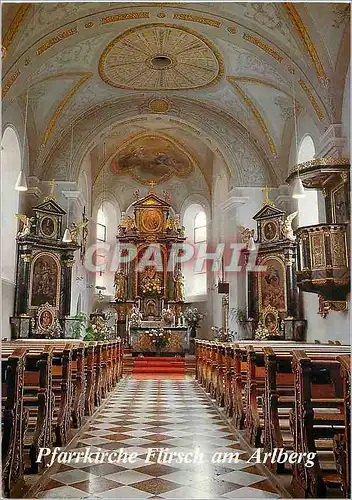 Moderne Karte Pfarrkirche Flirsch am Arlberg Erbaut