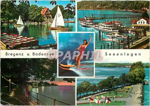 Cartes postales moderne Bregenz am Bodensee Seeanlagen Ski nautique
