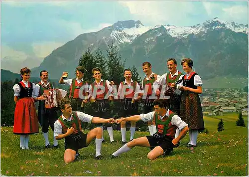 Moderne Karte Trachtenverein Tirol Folklore