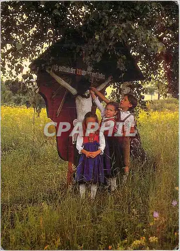 Moderne Karte Enfant en Costume Folklorique du Pitztal Tyrol