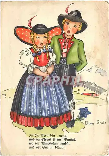 Cartes postales moderne In Die Berg Bin i Geen Elinor Groth Folklore