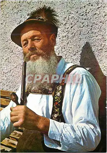 Cartes postales moderne Alper Folklore Pipe Tabac