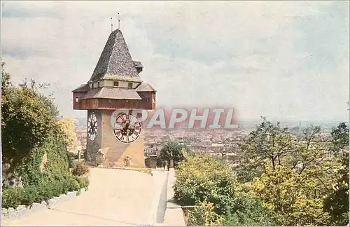 Moderne Karte Craz Ubrturm am Schlossberg