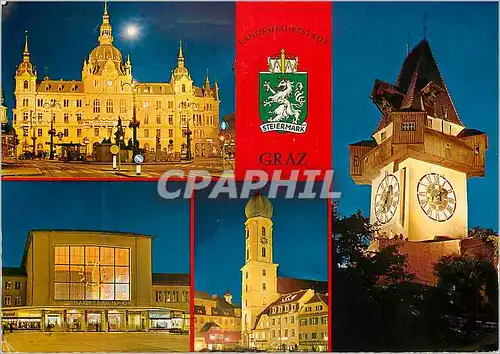 Cartes postales moderne Graz Steiermark Osterreich Bei Nacht