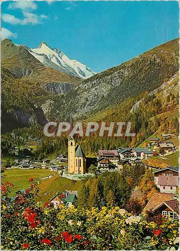 Cartes postales moderne Wallfahrtskirche Heiligenblut1301 m Mit GroBglockner 3798 m