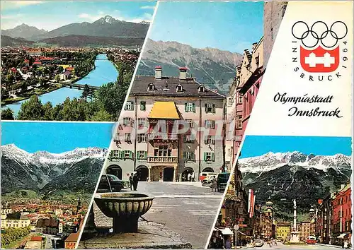 Moderne Karte Olympiastadt Innsbruck Jeux Olympiques 1964
