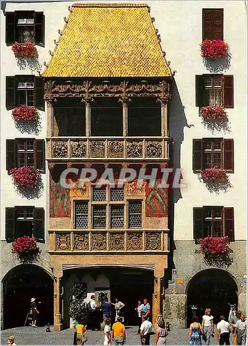 Moderne Karte Innsbruck Tirol Austria Le Petit Toit d'Or dans la Ville