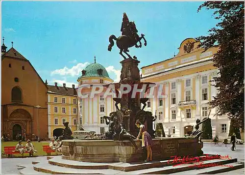 Moderne Karte Hofburg Mit Leopoldsbrunnen Innsbruck Tirol Austria